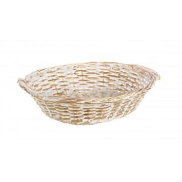 Cesta Lux Bianco-Oro Ovale L