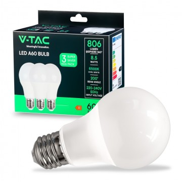 Lampadina LED E27 8,5W A60...